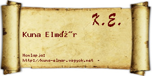 Kuna Elmár névjegykártya